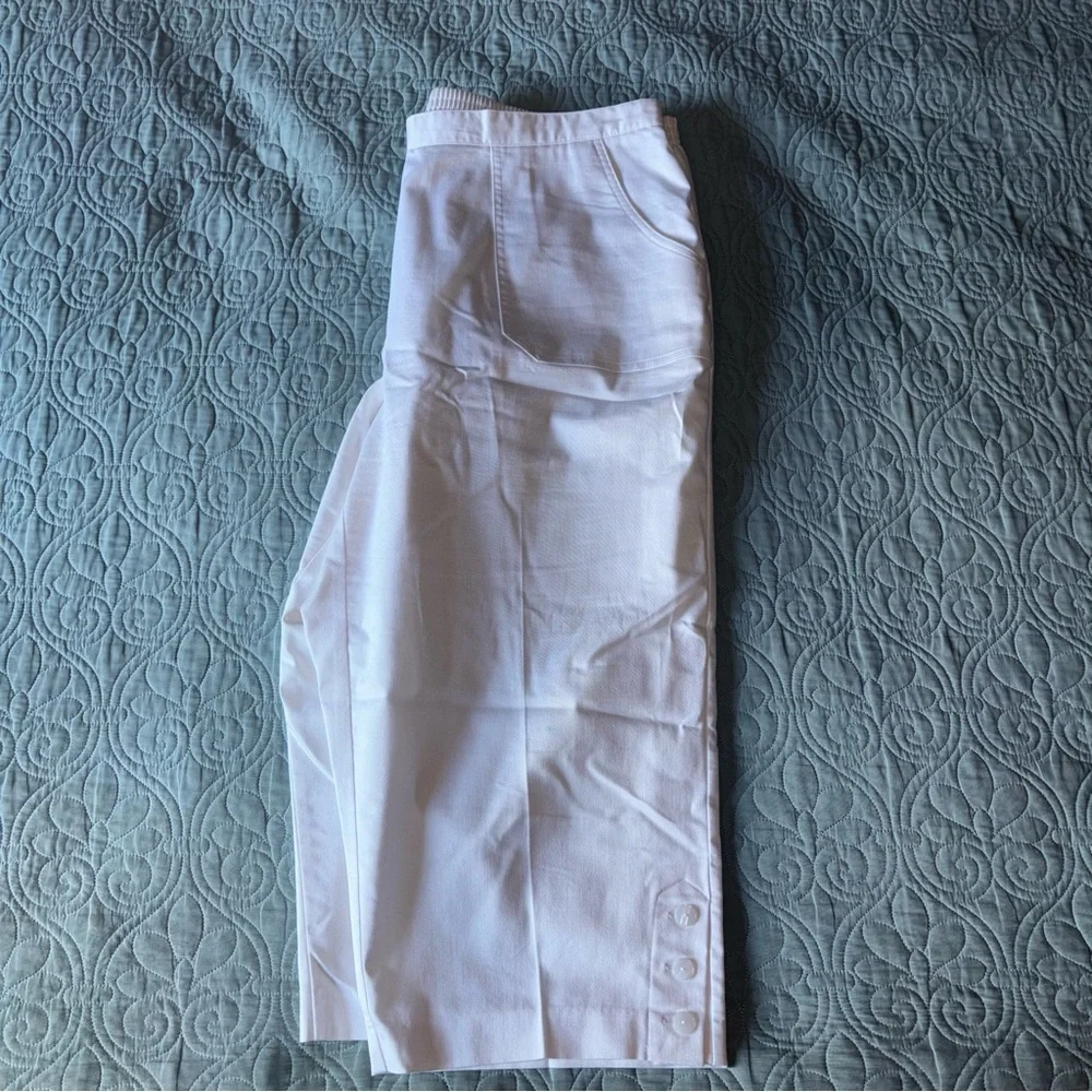 Alfred Dunner White Flat Front Men's Shorts - Picture 6 of 6